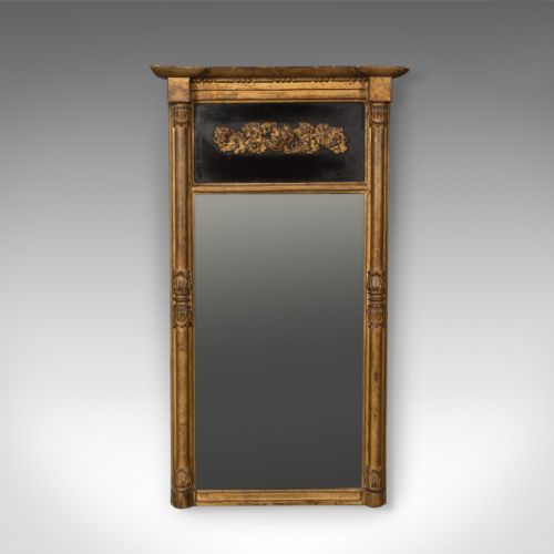Regency Antique Pier Mirror in Giltwood & Gesso, Early 19th Century C.1820