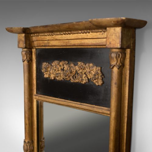 fig 1. Regency Antique Pier Mirror in Giltwood & Gesso, Early 19th Century c.1820
