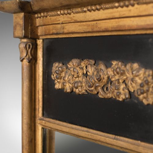 fig 2. Regency Antique Pier Mirror in Giltwood & Gesso, Early 19th Century c.1820