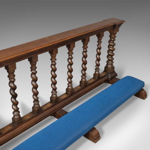 fig 2. Victorian Antique Communion Rail in English Oak, Ecclesiastical c.1900
