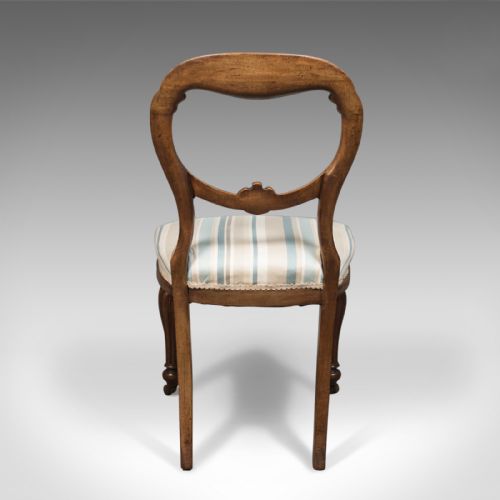 fig 3. Antique Set of 4 Dining Chairs, Early Victorian Balloon Back, Mahogany, c.1840