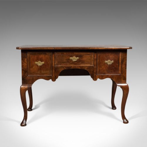 fig 1. Antique Lowboy, English, Late Georgian, Walnut, Desk, Table c.1800
