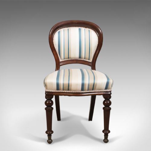 fig 1. Set of Six Antique Dining Chairs, English, Victorian, Mahogany, Circa 1860