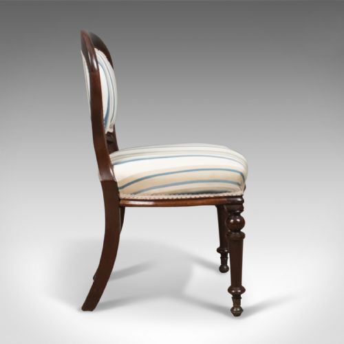 fig 2. Set of Six Antique Dining Chairs, English, Victorian, Mahogany, Circa 1860