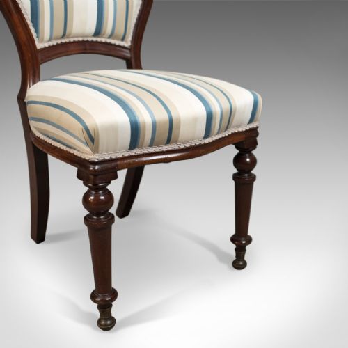 fig 4. Set of Six Antique Dining Chairs, English, Victorian, Mahogany, Circa 1860