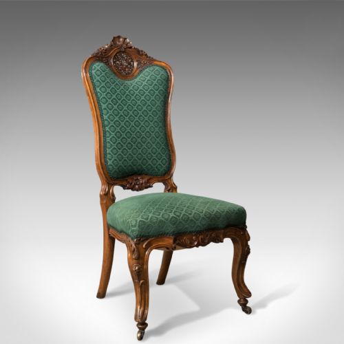 Antique Side Chair, 19th Century, Nursing, Salon, English, Walnut, Circa 1820