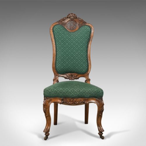 fig 1. Antique Side Chair, 19th Century, Nursing, Salon, English, Walnut, Circa 1820