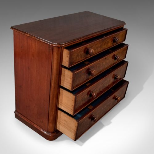 fig 4. Antique Chest of Drawers, Victorian, Flame Mahogany, English, c. 1880