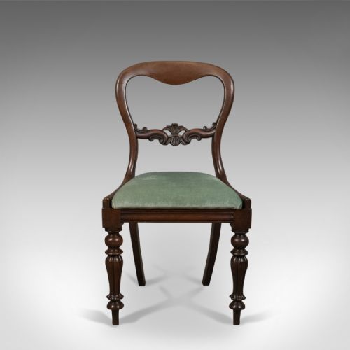 fig 1. Set of Four Antique Dining Chairs, English, Buckle Back, Mahogany Circa 1835