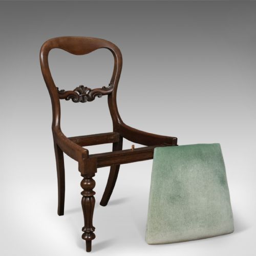 fig 4. Set of Four Antique Dining Chairs, English, Buckle Back, Mahogany Circa 1835