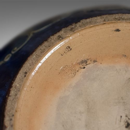 fig 4. Antique Stoneware Jardiniere on Stand, Royal Doulton, Art Nouveau Circa 1900