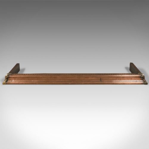 fig 1. Antique Art Nouveau Fire Kerb, Victorian Fireside Fender, English Circa 1900