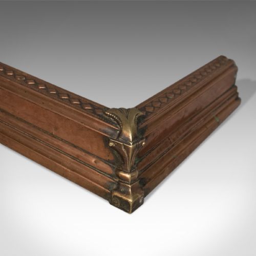 fig 2. Antique Art Nouveau Fire Kerb, Victorian Fireside Fender, English Circa 1900