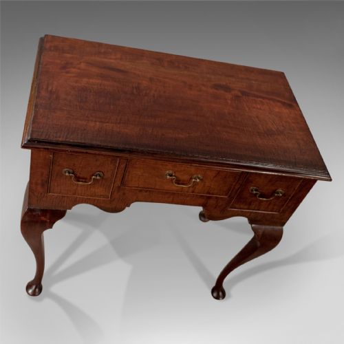 fig 2. Antique Lowboy, English Edwardian Mahogany Desk, Circa 1910