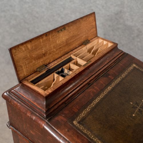 fig 3. Victorian Antique Davenport, English, Oak, Circa 1870