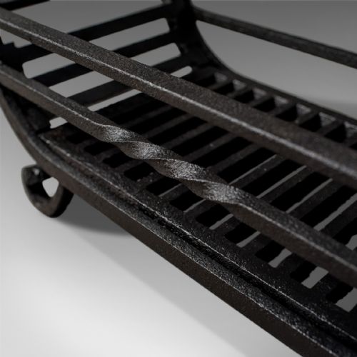 fig 2. Antique Fire Basket, Victorian Free Standing Fireplace Grate, Iron Circa 1900
