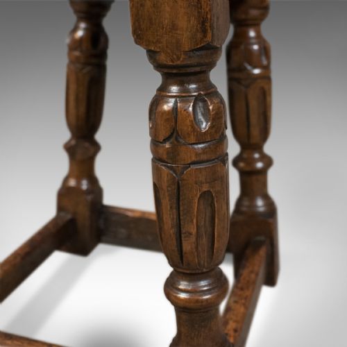 fig 2. Antique Joint Stool, English Oak, Late Georgian Circa 1800