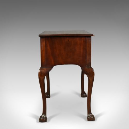fig 2. Antique Lowboy, English, Late Victorian, Mahogany Table, Circa 1900