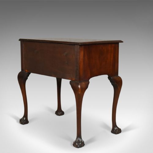 fig 3. Antique Lowboy, English, Late Victorian, Mahogany Table, Circa 1900