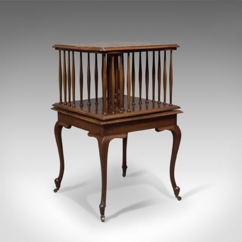
Edwardian, Regency Revival, Antique Revolving Bookcase, Mahogany, C.1910