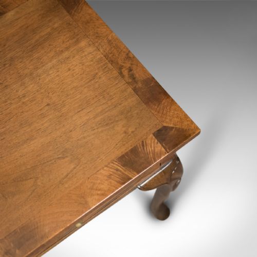 fig 2. Edwardian Antique Side Table with Drawers, English, Walnut, Circa 1910