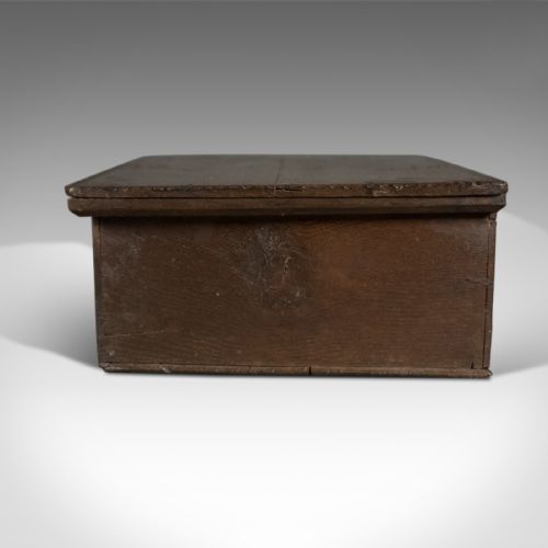 fig 3. Antique, Bible Box, English, Oak, Chest, Circa 1700