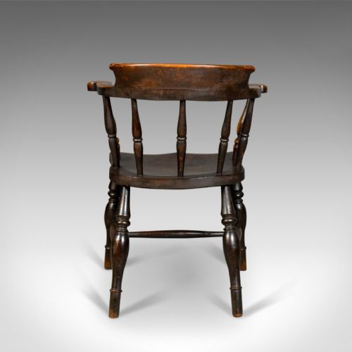 fig 3. Antique Bow-Back Chair, English Victorian Elm Windsor c.1870