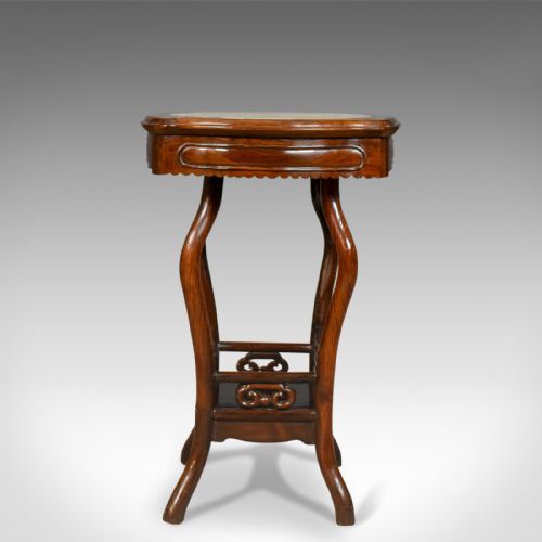 fig 1. Chinese Antique Side Table, Rosewood And Marble, British Empire Exhibition 1924
