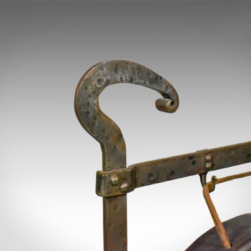 fig 2. Large Antique Bronze Dinner Gong, Iron Frame, Medieval Styling, Victorian Circa 1900