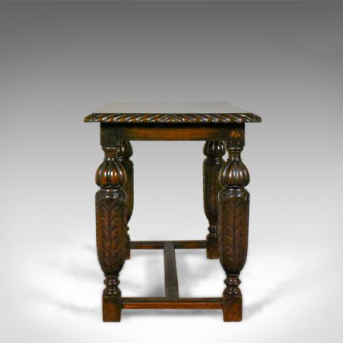 fig 2. Antique Side or Coffee Table, Edwardian, Jacobean Revival, English Circa 1910