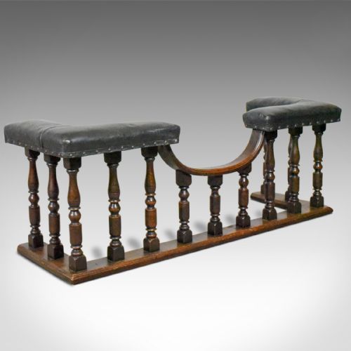 Antique Club Fender, Mid-victorian Fireside Seat, Oak, Circa 1875