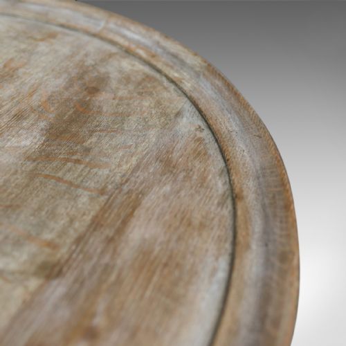 fig 3. Antique Coffee Table, English, Limed Oak, Circular, Edwardian Circa 1910