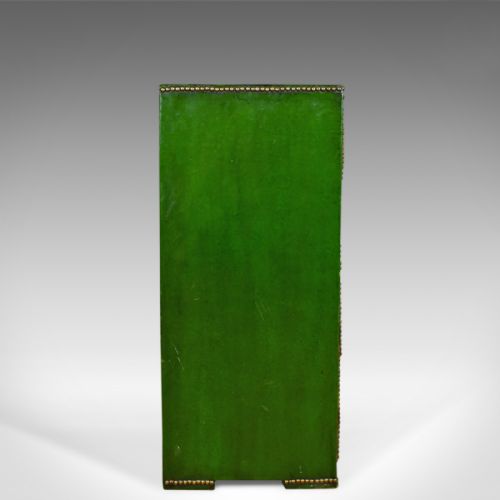 fig 1. Antique Chest of Drawers, Leather, Studded Finish, English, Victorian Circa 1860