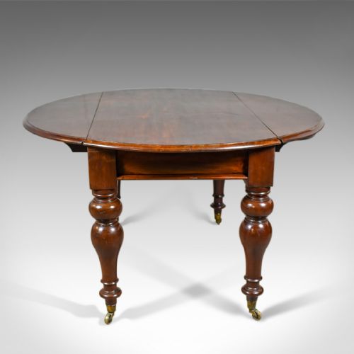 fig 2. Antique Dining Table, Victorian, Mahogany Drop Flap Four Seater, Circa 1850