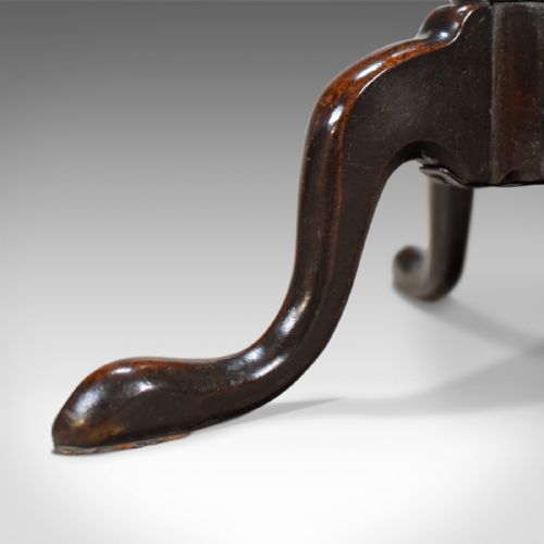 fig 3. Antique Tilt Top Table, Circular, Georgian, Mahogany, Side c.1780