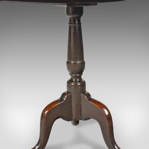 fig 4. Antique Tilt Top Table, Circular, Georgian, Mahogany, Side c.1780