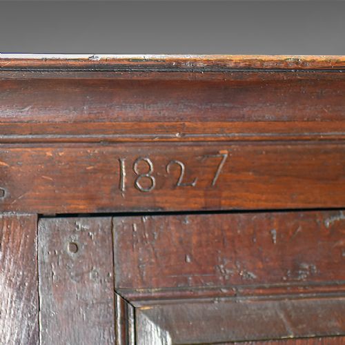 fig 5. Late Georgian Antique Press Cupboard, English, Oak, Housekeeper's Cabinet c.1780