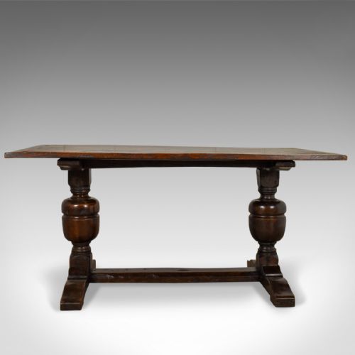 fig 1. Victorian Refectory Table in 17th Century Taste, Antique, English, Oak, c.1880