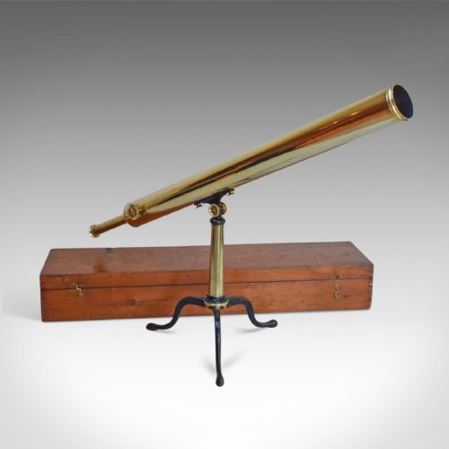 Antique Library Telescope, Terrestrial, Astronomical, Scottish E. Lennie, C.1880