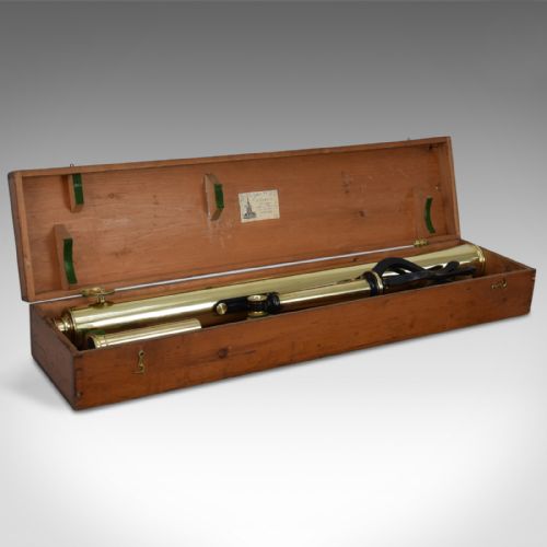fig 1. Antique Library Telescope, Terrestrial, Astronomical, Scottish E. Lennie, c.1880