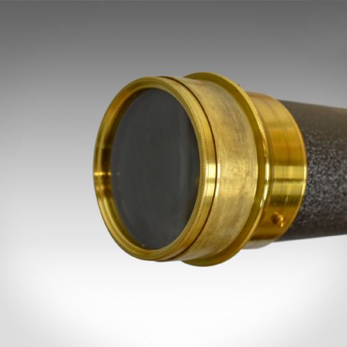 fig 2. Antique Telescope on Tripod, Original Case, Three Inch Refractor, Circa 1920-40
