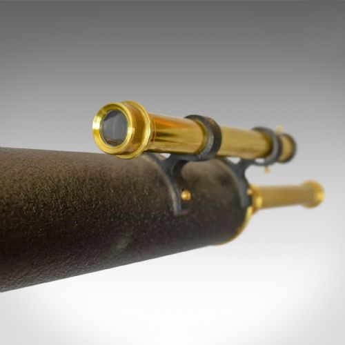 fig 3. Antique Telescope on Tripod, Original Case, Three Inch Refractor, Circa 1920-40