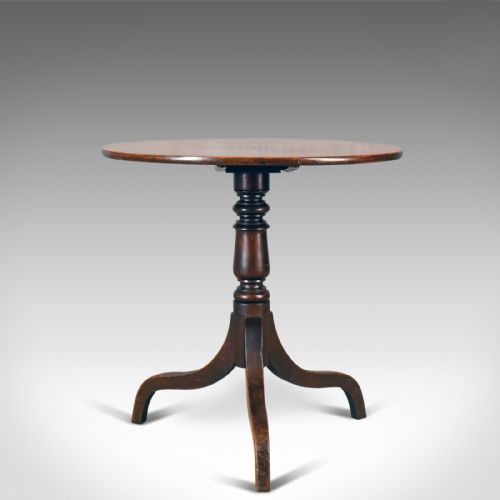 Antique Side Table, Circular, Georgian, Mahogany, Tea, English, Circa 1800