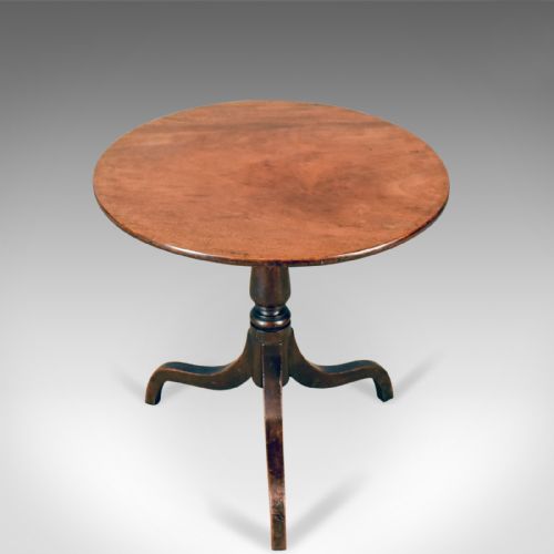 fig 1. Antique Side Table, Circular, Georgian, Mahogany, Tea, English, Circa 1800