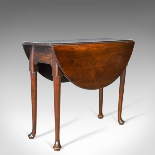 Antique Drop Leaf Table, Mahogany, English, Georgian, Dining, Circa 1760