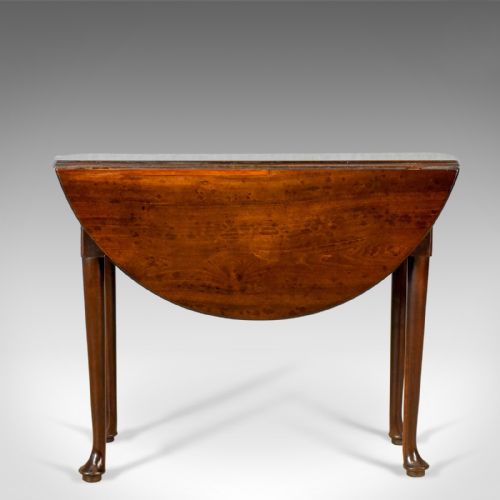 fig 1. Antique Drop Leaf Table, Mahogany, English, Georgian, Dining, Circa 1760