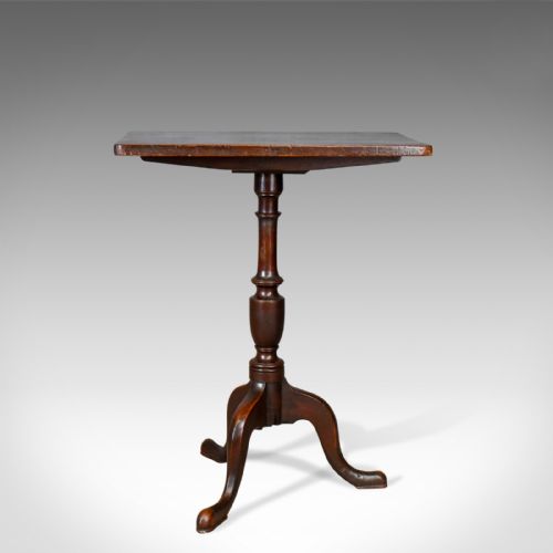 fig 1. Antique Tilt Top Table, English, Late Georgian, Rectangular, Side, Circa 1800