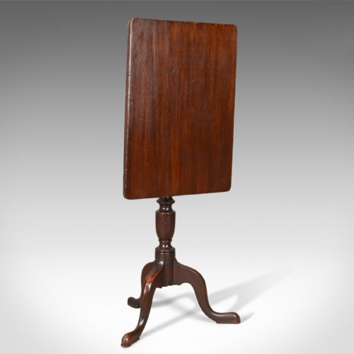 fig 2. Antique Tilt Top Table, English, Late Georgian, Rectangular, Side, Circa 1800