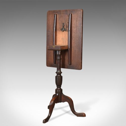 fig 3. Antique Tilt Top Table, English, Late Georgian, Rectangular, Side, Circa 1800