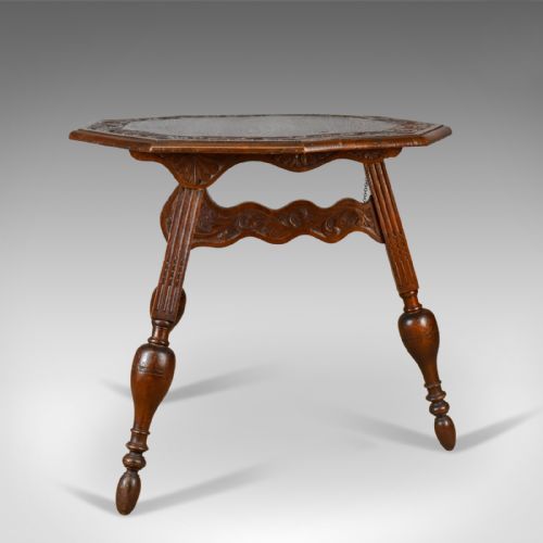 fig 1. Antique Folding Table, Dutch, Friesland, Oak, Ships, Tavern, Campaign Circa 1880